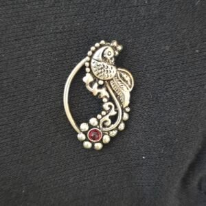 Silver Oxidised Nose Ring
