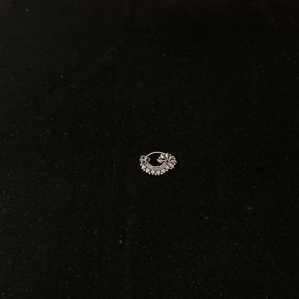 Silver Oxidised Nose Ring NATH