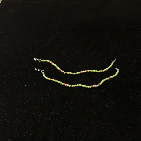 Black Beads Anklets