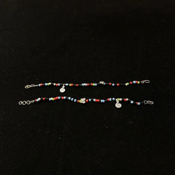Black Beads Anklets