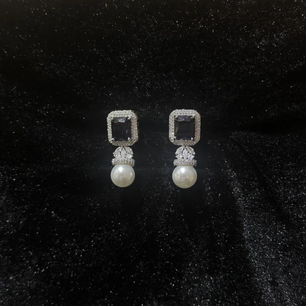 Tanzenite and Diamond Earrings