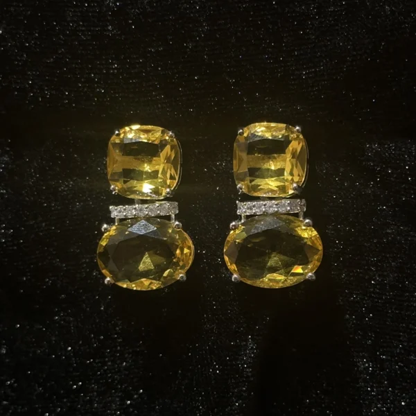 Yellow Crystal Earrings