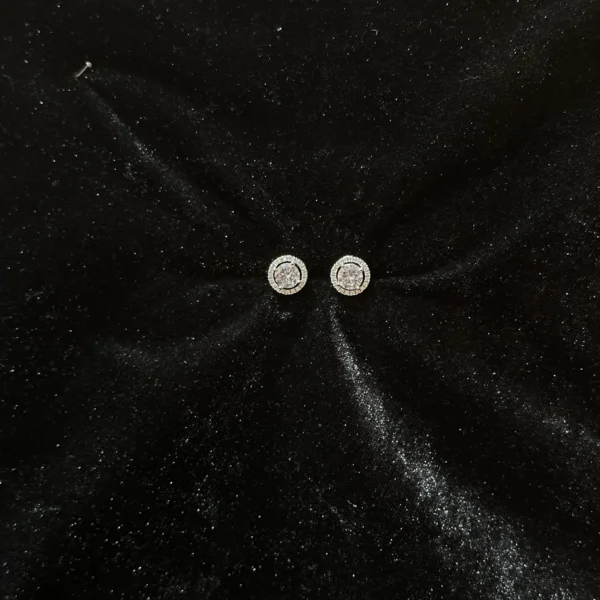Round Diamond Solitaire Earrings