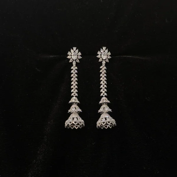 Floral Diamond Danglers