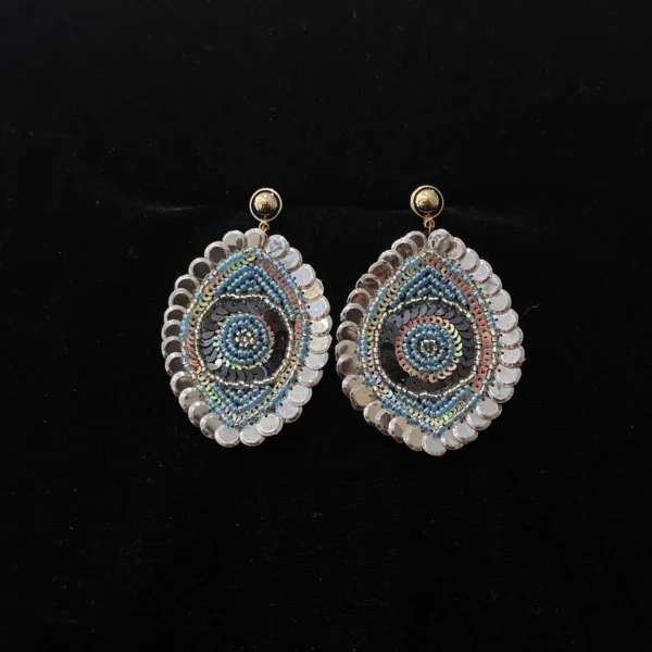Blue Evil Eye Earrings