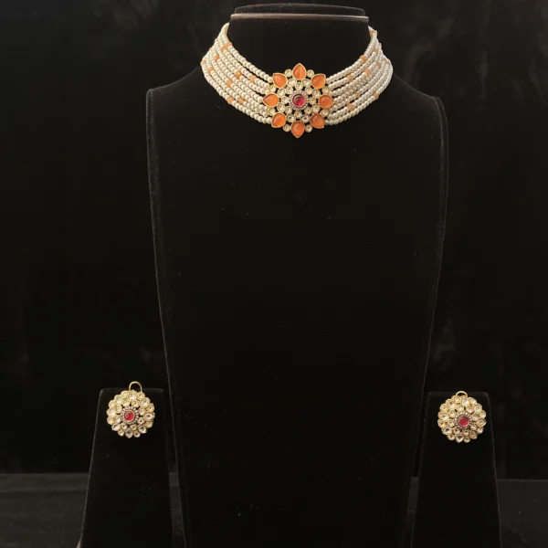 Kundan  and Pearl Necklace set