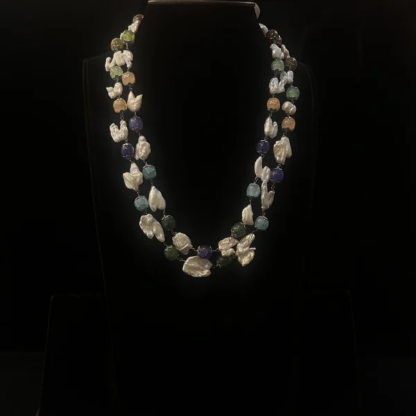 Long Pearl Necklace set
