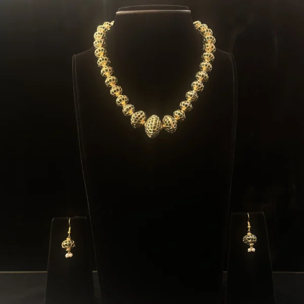 Gold Kantha Jewellery Set