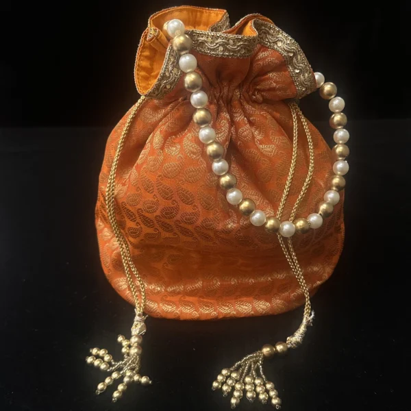Orange Potli Bag