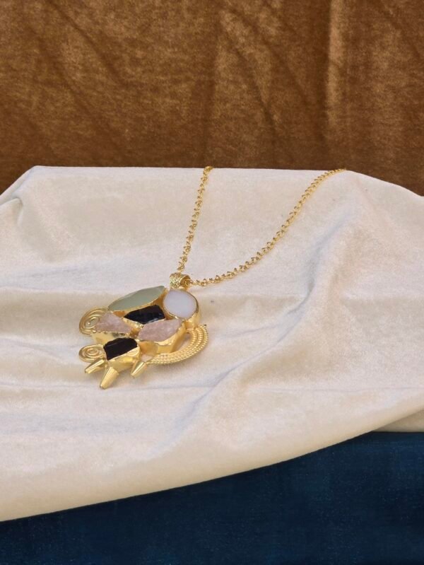 Golden Aura Multi-stone Pendant - Image 3